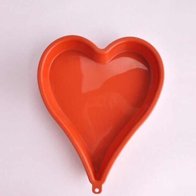  σχήμα καρδιάς καλούπια κέικ, σιλικόνης 26,5 × 21,5 × 3 εκατοστά (10,5 × 8,5 × 1,2 ιντσών)