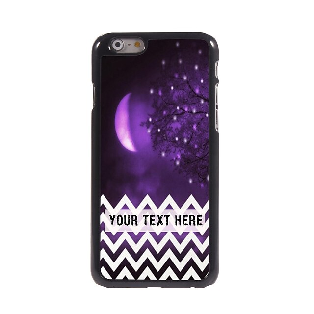  Personalized Phone Case - Purple Moon Design Metal Case for iPhone 6 Plus