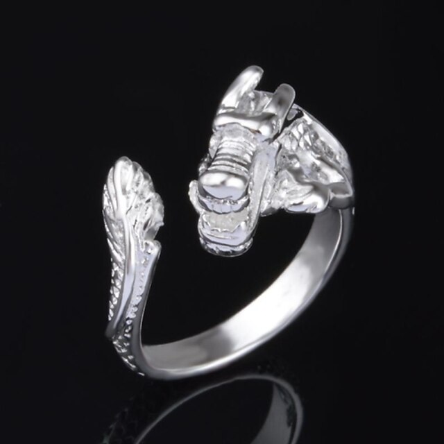  női divat ezüst sárkány kialakítás nyitott gyűrű