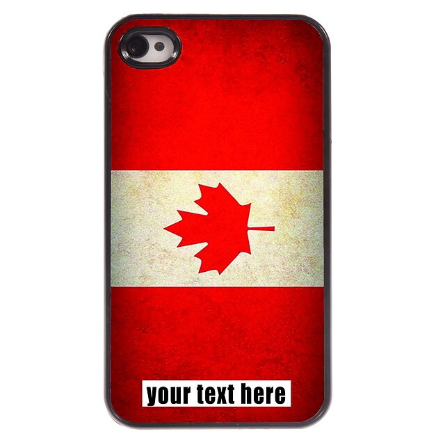  gepersonaliseerd geval Canadese vlag ontwerp metalen behuizing voor de iPhone 4 / 4s