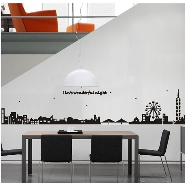  Dekorative Wand Sticker - Flugzeug-Wand Sticker Landschaft Wohnzimmer / Schlafzimmer / Badezimmer