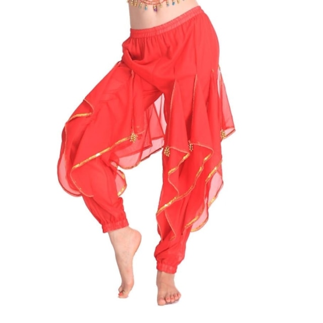  Danse du ventre Femme Utilisation Entraînement Taille moyenne Mousseline de soie Polyester / Spectacle