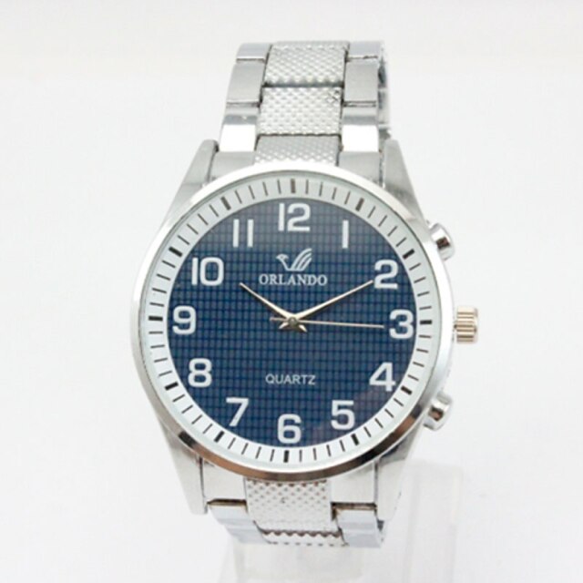  Men's Wrist Watch Quartz Stainless Steel Black Fashion Ladies Casual - White Black Blue