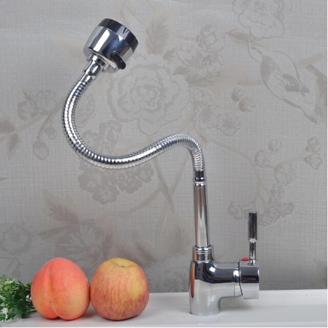  Kitchen faucet - Single Handle One Hole Chrome Pull-out / ­Pull-down Deck Mounted Contemporary Kitchen Taps