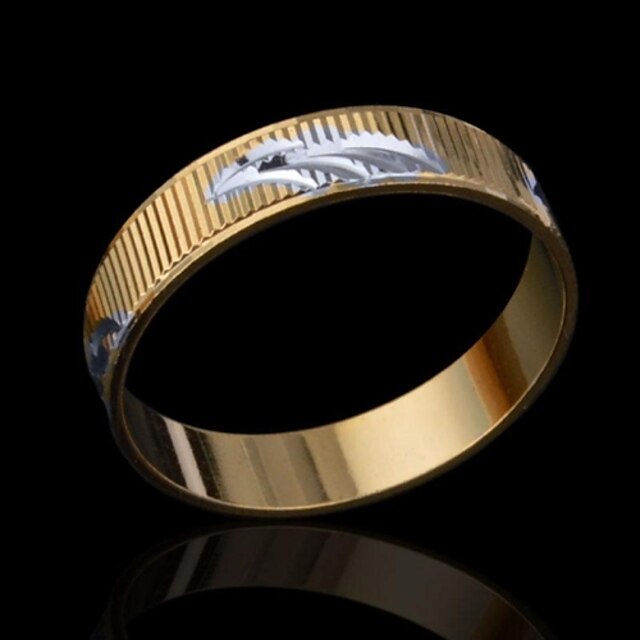  Unisex's  Fashion Quality  Vacuum Plated  Leaf  Ring
