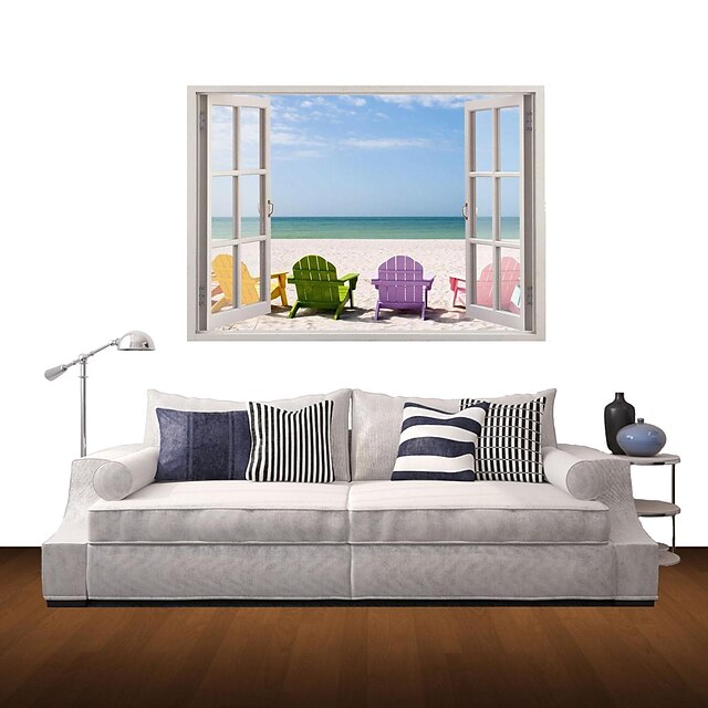  Landscape Leisure Wall Stickers 3D Wall Stickers Decorative Wall Stickers Material Removable Home Decoration Wall Decal