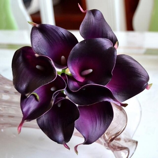  Modern Decorative Flower 12 Colors 9 Pieces/Lot Artificial Mini Calla Lily Bundle for Home and Party Decoration