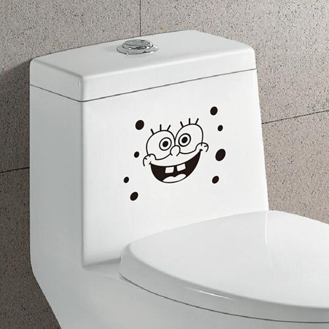 Wall Stickers Wall Decals, Modern Cartoon SpongeBob toilet paste PVC Wall Stickers 2024 9.99