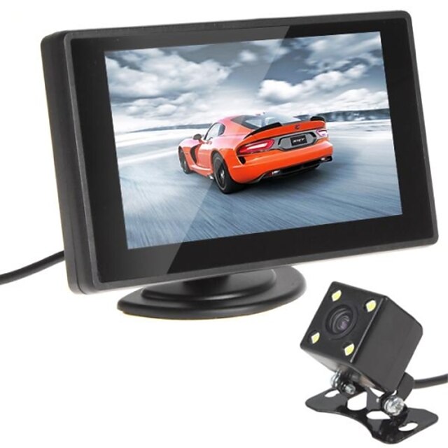  4.3 inch 480 x 272 TFT-2 video-ingang stand auto-monitor met 420 TVL nacht Vison camera