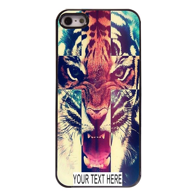  capa de metal personalizado para iPhone 5 / 5s tigre