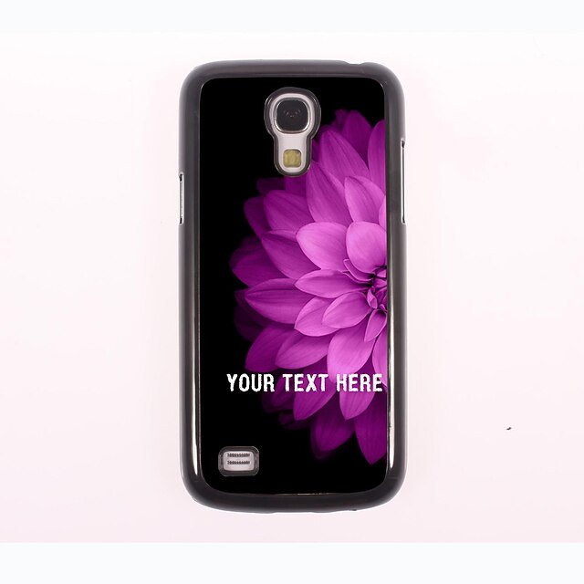  gepersonaliseerde telefoon geval - de helft van de roze bloem ontwerp metalen behuizing voor Samsung Galaxy S4