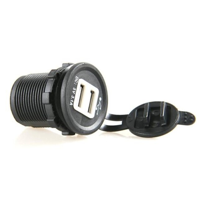  Dual USB Motorrad Power Adapter Ladegerät Buchse