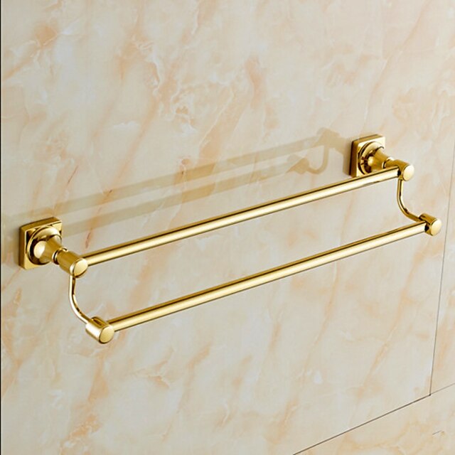  Towel Bar Contemporary Brass 1 pc - Hotel bath 2-tower bar