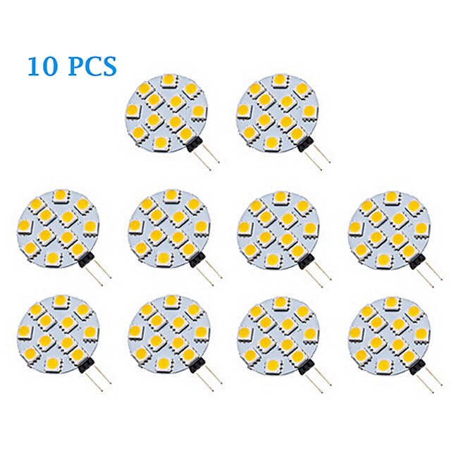  1.5W G4 LED bodovky 12 lED diody SMD 5050 Teplá bílá Chladná bílá 70-90lm 3500/6000K AC 12V 