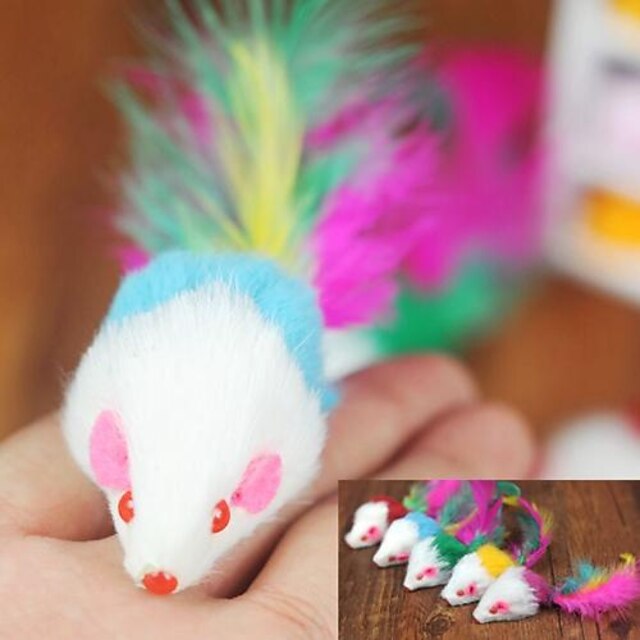  Teaser Feather Toy Cat Toy Pet Toy Mouse Textile Gift