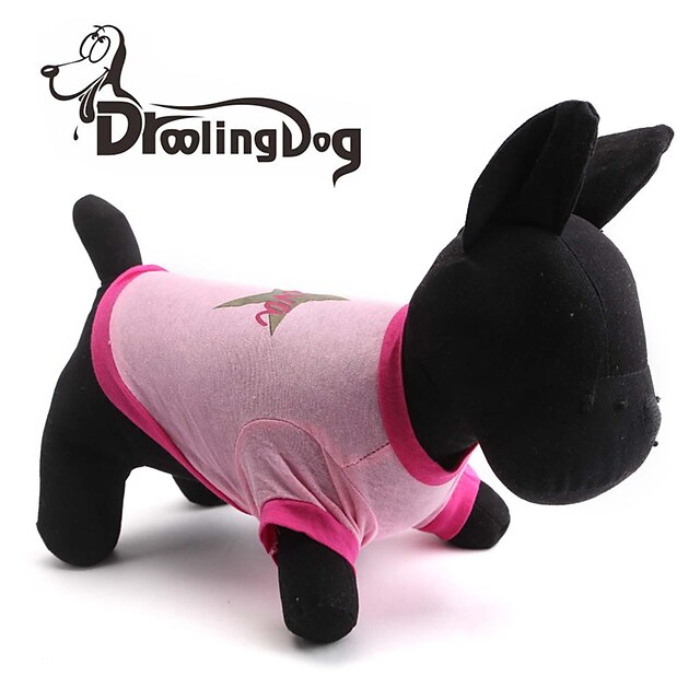  Pisici Câine Tricou Îmbrăcăminte Câini Stele Roz Bumbac Costume Pentru Primăvara & toamnă