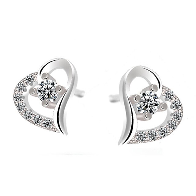  Women's Stud Earrings Love Fashion Sterling Silver Jewelry