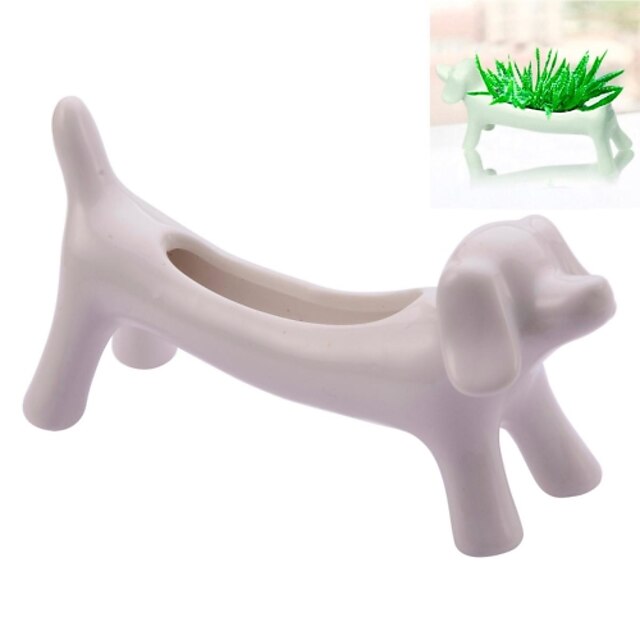  neje cão miserável grama boneca vasos de plantas de flor de mesa pote plantador