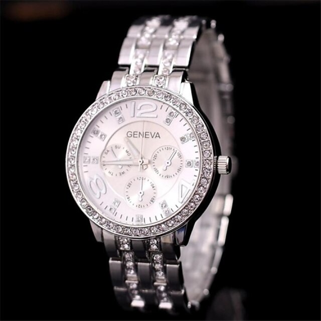  Women's Wrist Watch Imitation Diamond Stainless Steel Band Charm / Casual Black