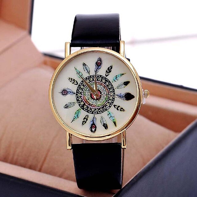  Women's Watch Vintage Peacock Feathers Quartz PU Band(Assorted Colors) Cool Watches Unique Watches Fashion Watch