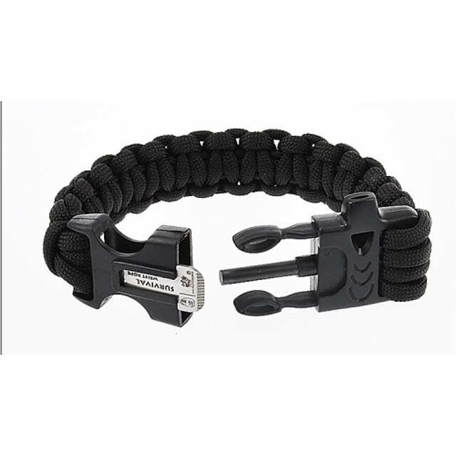  Overlevelsesarmbånd Survival Bracelet Ildstarter Nødsituation Overlevelse Førstehjælp Bærbar Nylon Vandring