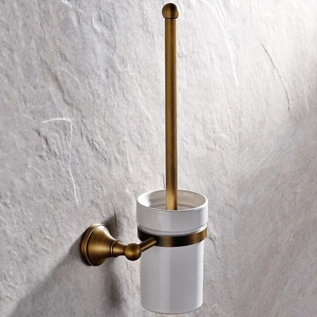  Toilet Brush Holder Antique Brass 1 pc - Hotel bath