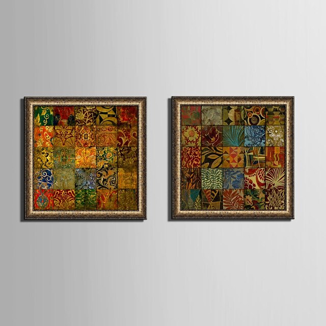  Framed Canvas Framed Set Fantasy Wall Art, PVC Material With Frame Home Decoration Frame Art Living Room Bedroom Kitchen Dining Room