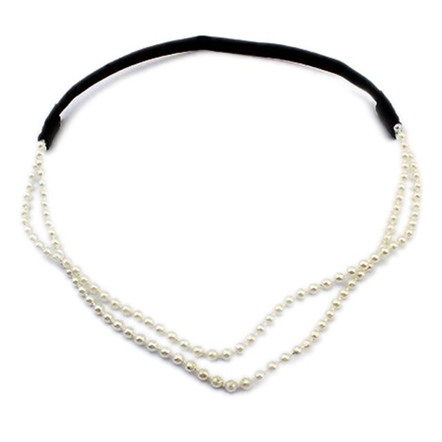  Damen Elegant,Künstliche Perle Stirnbänder-Blume