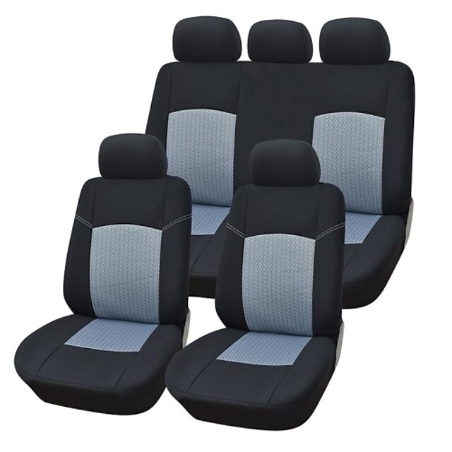  9 sztuk / ustawić fotelik obejmuje uniwersalny materiał pasuje szary materiał kompozytowy 3mm żakardowa z gąbki akcesoriów samochodowych