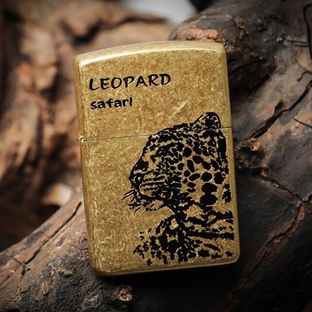  léopard zorro huile de coquille de cuivre métal léger