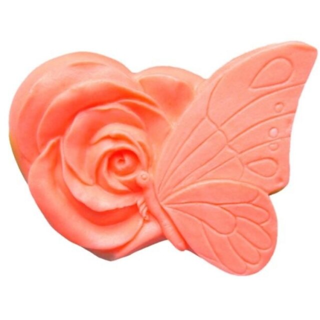  butterfly blomster Fondant kake sjokolade silikon mold kake dekorasjon verktøy, l9.5cm * w7.5cm * h4.3cm