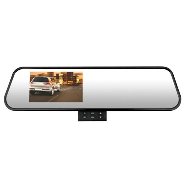  4.3inch Hidden Key-press Full HD 1080P Car Rearview Mirror Camera DVR with Wid Angle