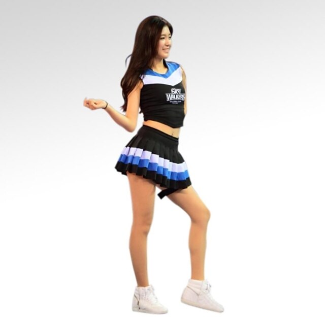  cheerleader costume costume de dans cosplay antrenament performanță fără mâneci din bumbac natural poliester