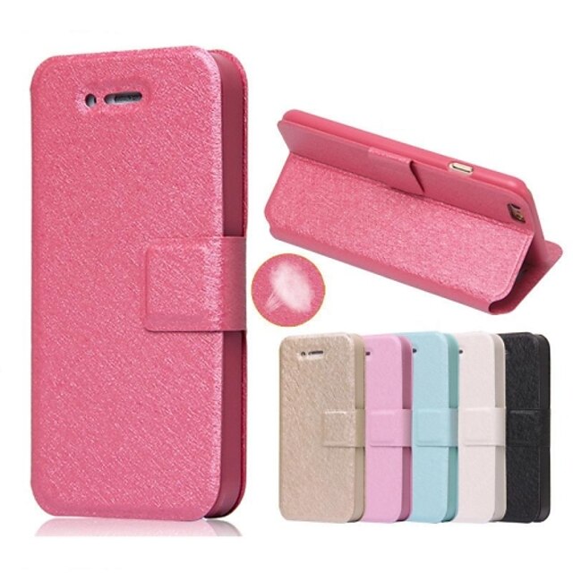  Kılıf Na Jabłko iPhone 7 Plus / iPhone 7 / iPhone 6s Plus Etui na karty / Z podpórką / Flip Pełne etui Solidne kolory Twardość Skóra PU