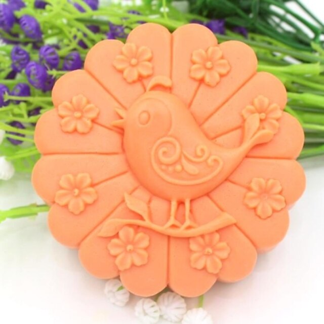  vogel dier bloemvormige fondant cake chocolade siliconen mal taart decoratie gereedschappen, l10.1cm * w10.1cm * h3.9cm