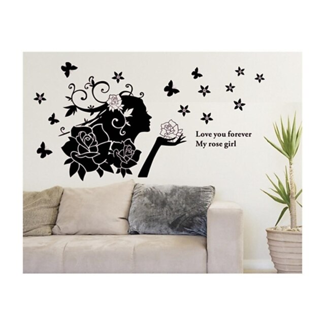  Dekorative Wand Sticker - Flugzeug-Wand Sticker Menschen / Blumen / Cartoon Design Wohnzimmer / Schlafzimmer / Badezimmer / Abziehbar