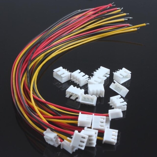  XH2.54-3P Single Head Wire With Wire Terminals(10Pcs)