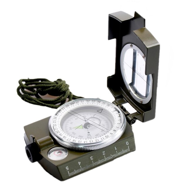  Outdoor Use Military Geology Pocket Multifunctional Professional Army Green Metal Compass