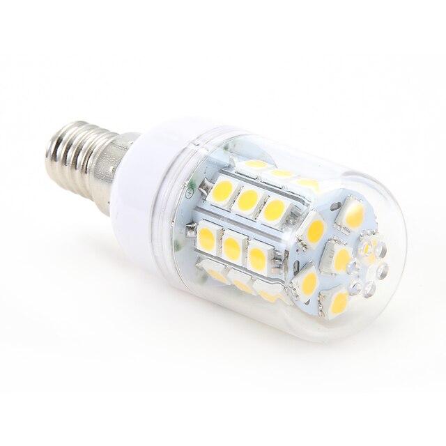  4 W LED-kornpærer 300-350 lm E14 T 30 LED perler SMD 5050 Varm hvit 220-240 V