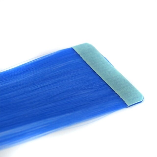  largas cintas rectas de extensión sintética 2 piezas azul