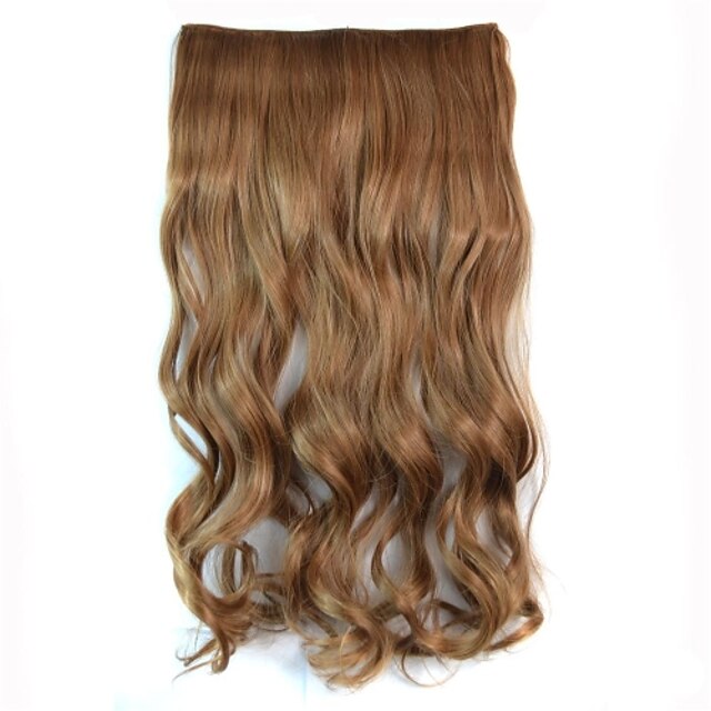  Clip Wave Hairpiece Synthetic Extension (LIght Brown)