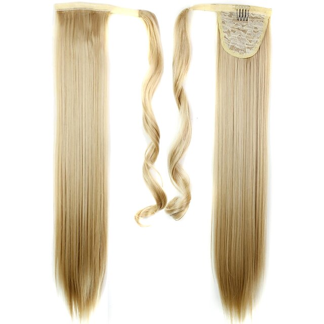  Queue-de-cheval Cheveux Synthétiques Pièce de cheveux Extension des cheveux Droit Quotidien / Blond / Droite