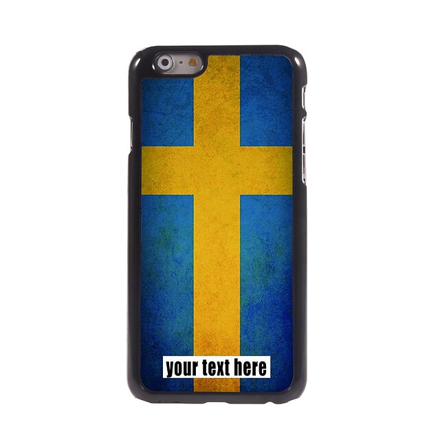  personalisierte Fall schwedische Flagge Design Metallkasten für iphone 6 (4.7 