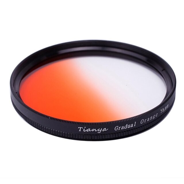  TIANYA® 58mm Circular Graduated Orange Filter for Canon 650D 700D 600D 550D 500D 60D 18-55mm Lens