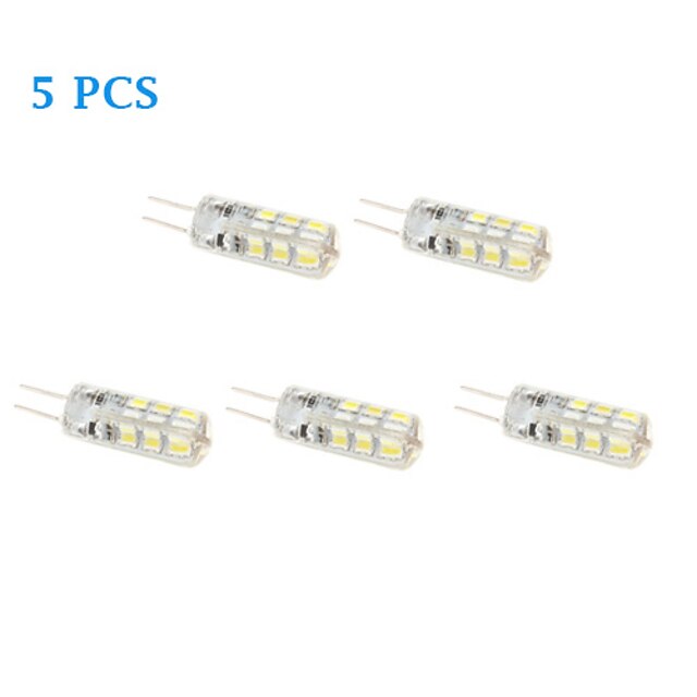  5pçs Lâmpadas de Filamento de LED 100 lm G4 24 Contas LED Branco Quente Branco Frio 12 V / 5 pçs
