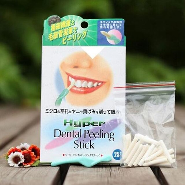  bělení zubů zubní peeling hůl s 25ks ústní hygiena guma