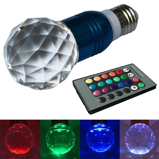  E26/E27 LED gömbbúrás izzók 1 led Nagyteljesítményű LED RGB RGB