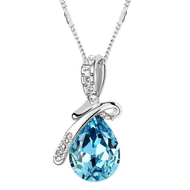  Women's Pendant Necklace faceter Fashion Alloy Blue Necklace Jewelry For