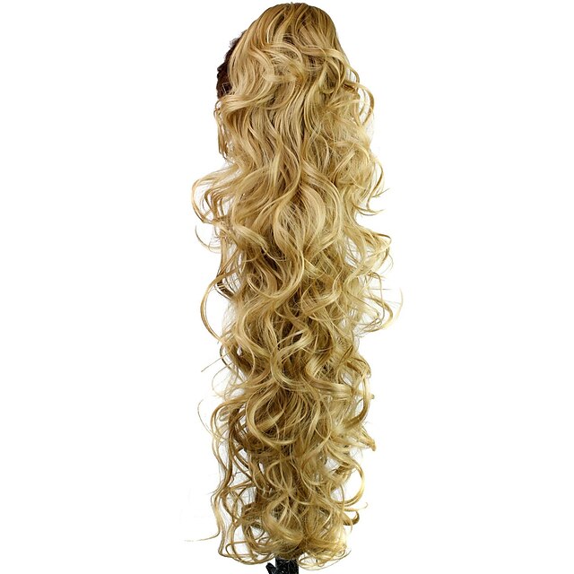  claw clip synthetic ponytail 30 inch long curly hair piece