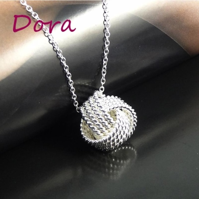  Dora dámská móda stříbrný multi-linka uzel náhrdelník